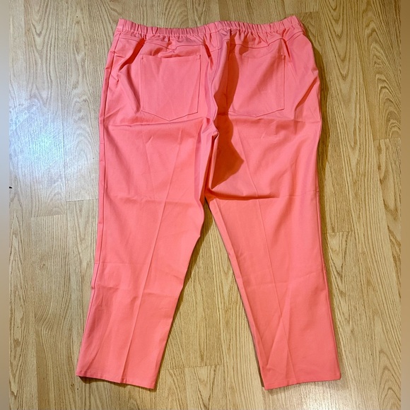 Isaac Mizrahi Live! 24/7 Stretch Ankle Pants with Pintuck Coral Curvy Sz 26 - Picture 2 of 10